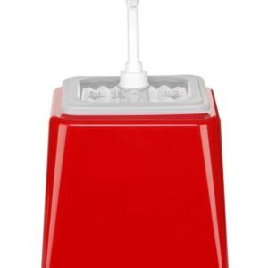 Pumpás szószadagoló, HENDI, 2,5L, Piros, 230x210x(H)327mm