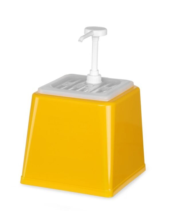 Pumpás szószadagoló, HENDI, 2,5L, Citromsárga, 230x210x(H)327mm