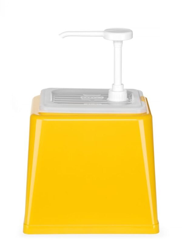Pumpás szószadagoló, HENDI, 2,5L, Citromsárga, 230x210x(H)327mm