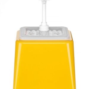 Pumpás szószadagoló, HENDI, 2,5L, Citromsárga, 230x210x(H)327mm
