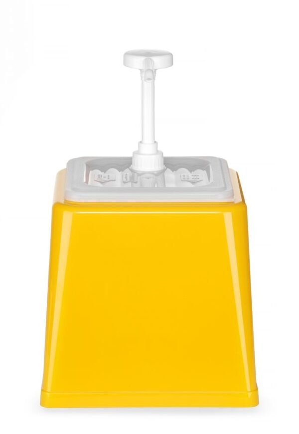 Pumpás szószadagoló, HENDI, 2,5L, Citromsárga, 230x210x(H)327mm