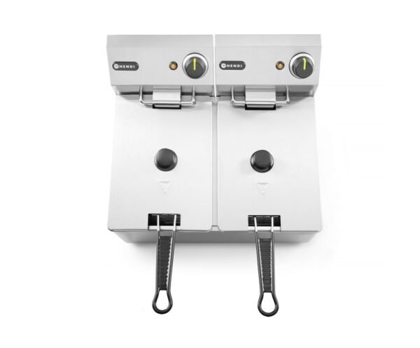 Olajsütő 2x4 l, HENDI, Kitchen Line, 8L, 230V/6000W, 470x380x(H)315mm