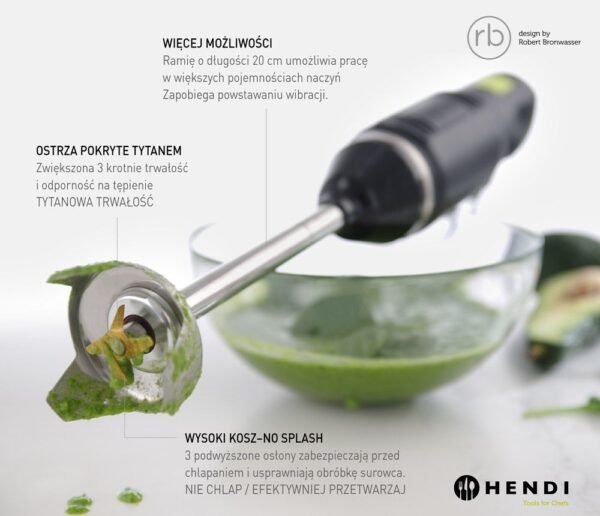 Botmixer HENDI BLEND, HENDI, designed by Robert Bronwasser, 230V/250W, ⌀71x(H)450mm