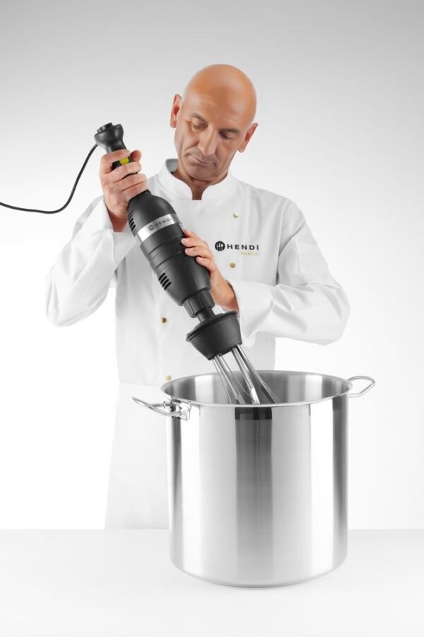 Beállítás: Stiftmixer 350 változtatható sebességgel + habverővel + falra szerelhető tartóval, HENDI, Kitchen Line, Fekete, 230V/350W, 110x324x(H)816mm
