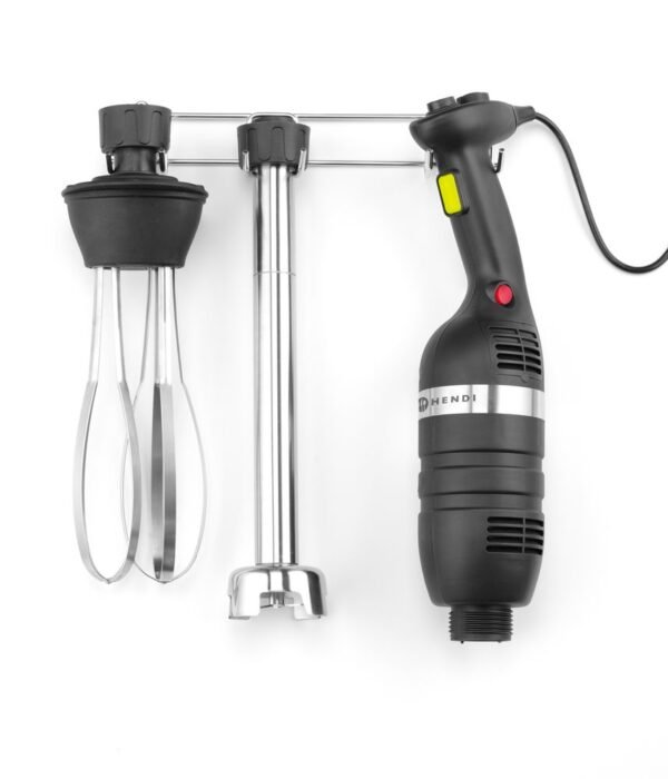 Beállítás: Stiftmixer 350 változtatható sebességgel + habverővel + falra szerelhető tartóval, HENDI, Kitchen Line, Fekete, 230V/350W, 110x324x(H)816mm