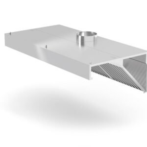 Falra szerelhető páraelszívó, hajlított, HENDI, Profi Line, LED-világítással, 1000x700x(H)450mm