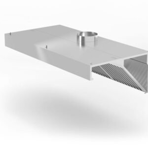 Falra szerelhető páraelszívó, hajlított, HENDI, Profi Line, LED-világítással, 1200x700x(H)450mm