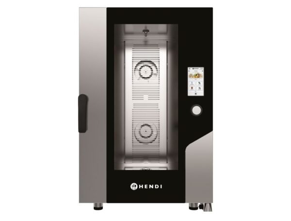 Hőlégbefúvásos gőzsütő – Touch 11 x GN 1/1, elektromos, közvetlen gőzzel és érintőképernyővel vezérelhető, HENDI, 730x785x(H)1130mm
