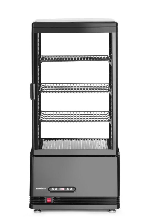 Bemutató vitrin 78L, Arktic, fekete, 230V/170W, 406x452x(H)985mm