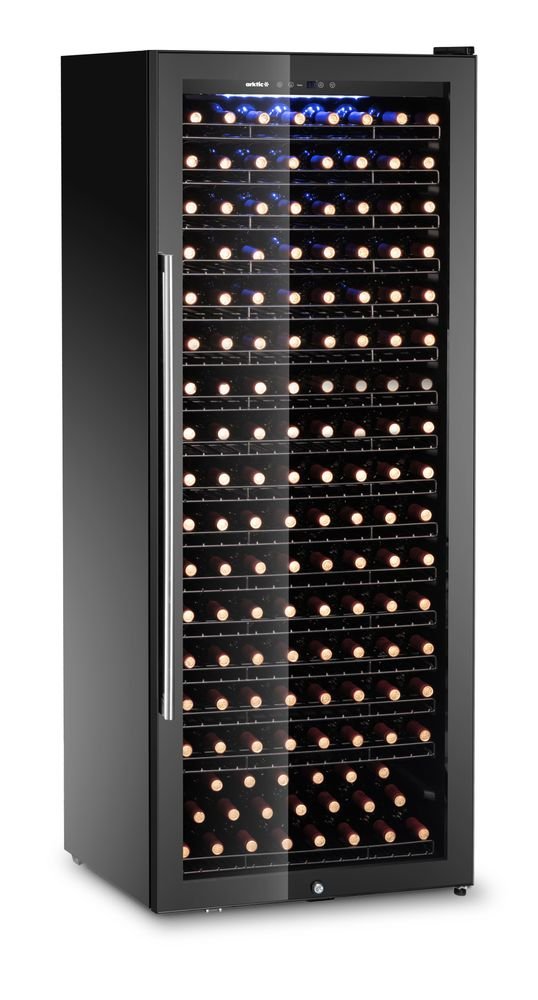 Borhűtő, 1 zónás, 224 palack, Arktic, Fekete, 690x700x(H)1834mm