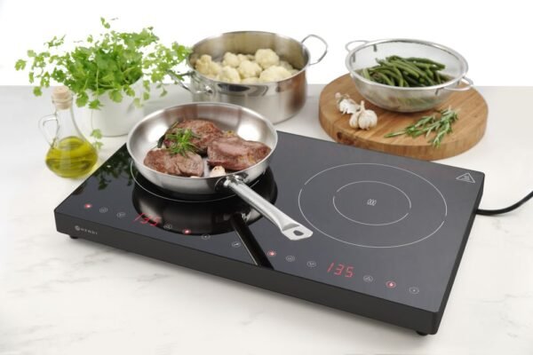 Dupla indukciós főzőlap, HENDI, Kitchen Line, 230V/3500W, 608x405x(H)54mm
