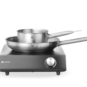 Beállítás: Indukciós tűzhely, 3500W + serpenyő + serpenyő, HENDI, Fekete, 230V/3500W, 320x395x(H)95mm