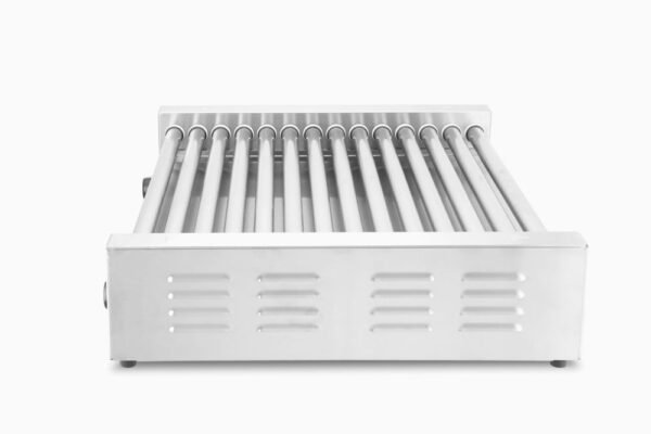 Kolbászsütő grill XL - 2 zóna, HENDI, 14 görgős, Ezüst, 230V/2000W, 732x590x(H)168mm, Téglalap alakú