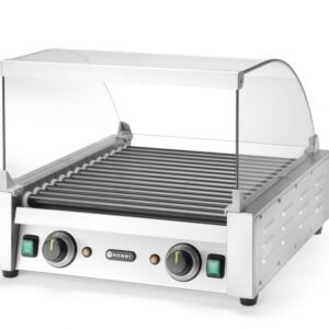 Üvegfedél a kolbász hengerrácsokhoz, HENDI, Kolbászsütő grillhez 14 (268735), 470x591x(H)250mm