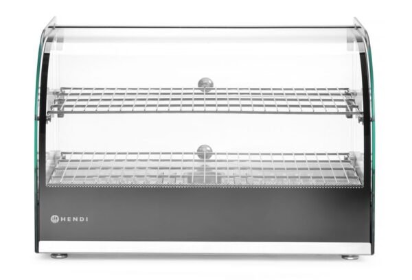 Pultra helyezhető melegentartó vitrin két szintes, HENDI, készintes, Fekete, 230V/800W, 554x376x(H)376mm