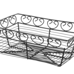 Drótkosár deco téglalap, HENDI, 230x150x(H)80mm