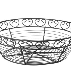 Drótkosár deco kerek, HENDI, ⌀250x(H)80mm