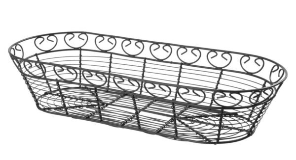 Drótkosár deco lekerekített sarkú téglalap alakú, HENDI, 385x160x(H)80mm