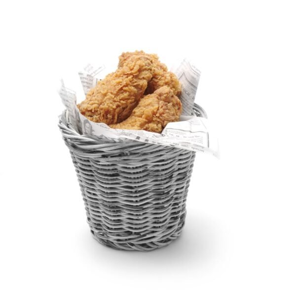 Snack kosár, HENDI, Világos szürke, ⌀130x(H)110mm