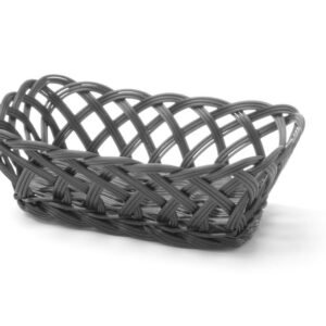 Fonott oldalú kosarak, HENDI, téglalap, Fekete, 225x150x(H)65mm