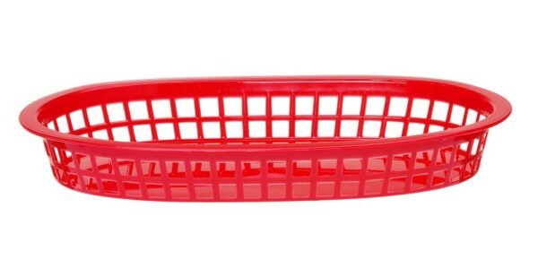 Tálaló kosarak fast food stílusban, HENDI, Piros, 6 db., 272x175x(H)38mm