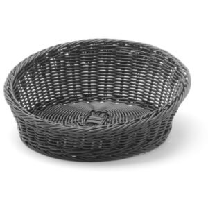 Süteményes kosár szögletes kerek, HENDI, Fekete, ⌀310x(H)120mm