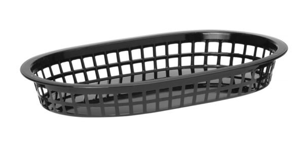 Tálaló kosarak fast food stílusban, HENDI, Fekete, 6 db., 272x175x(H)38mm