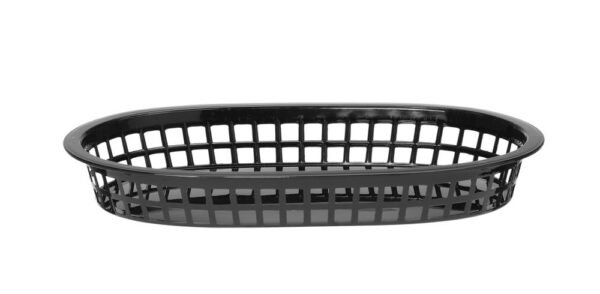 Tálaló kosarak fast food stílusban, HENDI, Fekete, 6 db., 272x175x(H)38mm