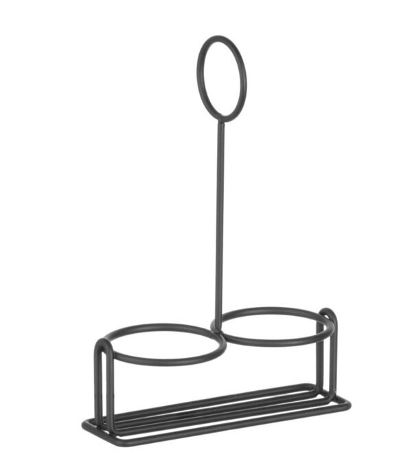Fűszertartó állvány fekete, HENDI, 135x65x(H)200mm