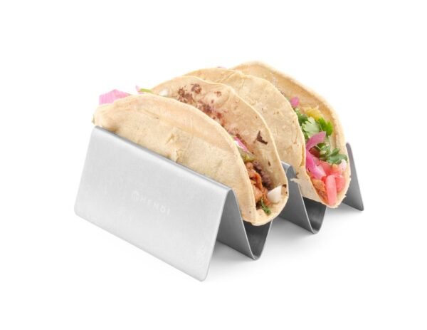 Taco állvány, HENDI, 4 rés, 225x115x(H)50mm