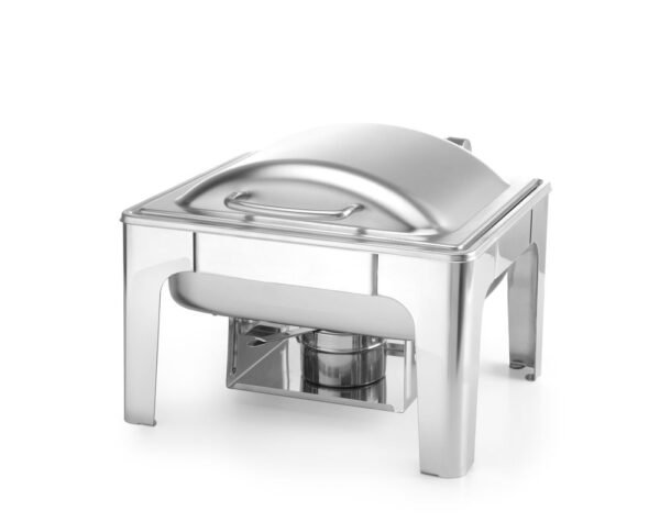 Chafing edény GN 1/2 szatén fényezéssel, HENDI, Profi Line, 4L, 365x370x(H)280mm