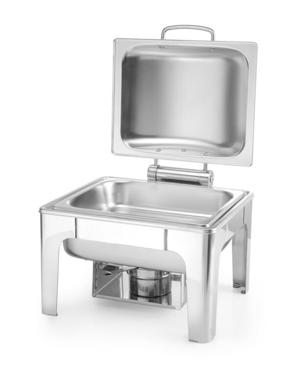 Chafing edény GN 1/2 szatén fényezéssel, HENDI, Profi Line, 4L, 365x370x(H)280mm