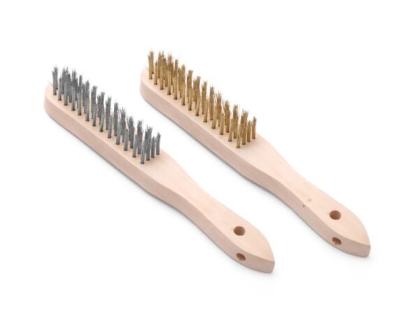 Sárgaréz és rozsdamentes acél drótkefe készlet - 2 db, HENDI, 2 db., (L)290mm