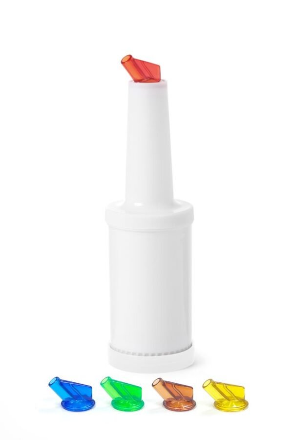 Tároló- és kiöntő palack, BarUp, 0,8L, Fehér, ⌀90x(H)300mm
