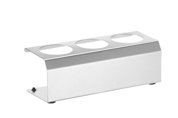Szószadagoló flakon állvány, HENDI, 3 lyuk ø 50 mm, 229x90x(H)78mm