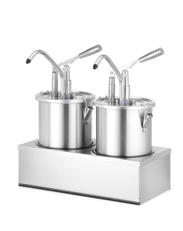 Készlet: 2 db rozsdamentes acél szósztartály adagolóval, HENDI, 9L, 500x235x(H)360mm