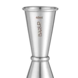 Jigger 20/40 ml, BarUp, 0,04L, Ezüst, ⌀42x(H)100mm, Kerek