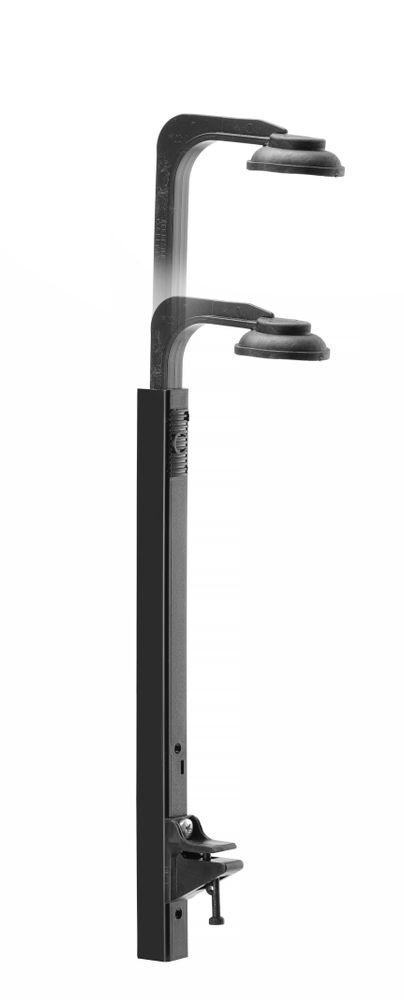 Csepegésmentes üvegtartó falra szerelhető, BarUp, Fekete, 160x45x(H)350mm