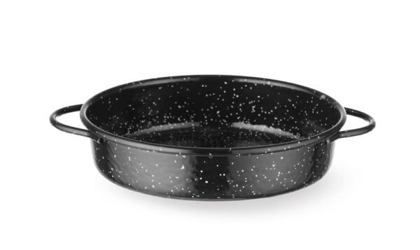 Casserole edény, zománcozott, HENDI, Fekete, ⌀160x(H)45mm, Kerek
