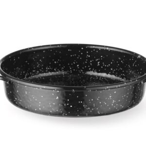 Casserole edény, zománcozott, HENDI, Fekete, ⌀200x(H)45mm, Kerek