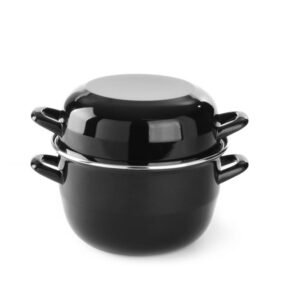 Kagylófőző edény- fedővel, HENDI, 2,5L, ⌀220x(H)190mm
