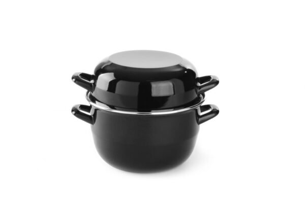 Kagylófőző edény- fedővel, HENDI, 2,5L, ⌀220x(H)190mm