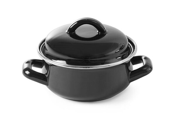 Leveses & szószos edény - fedővel, HENDI, 0,3L, Kék, ⌀115x(H)90mm