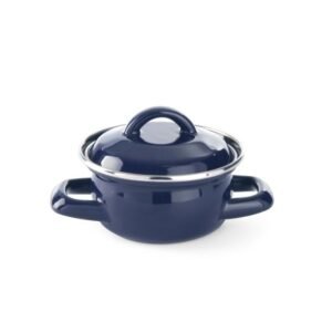 Leveses & szószos edény - fedővel, HENDI, 0,3L, Kék, ⌀115x(H)90mm