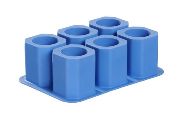Jégkocka forma feles pohár, BarUp, Kék, 125x190x(H)60mm
