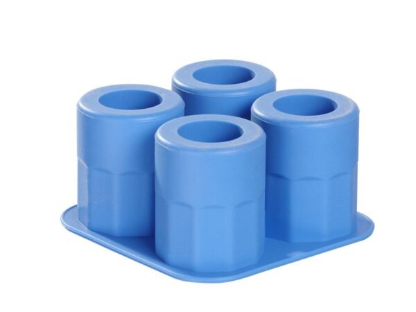 Jégkocka forma feles pohár, BarUp, Kék, 122x122x(H)60mm