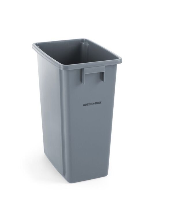 Keskeny hulladékgyűjtő tartály, AmerBox, 60L, Világos szürke, 455x315x(H)580mm