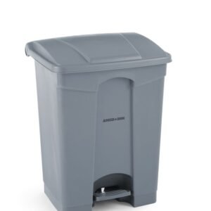 Pedálos hulladékgyűjtő tartály, AmerBox, 87L, Világos szürke, 500x410x(H)815mm