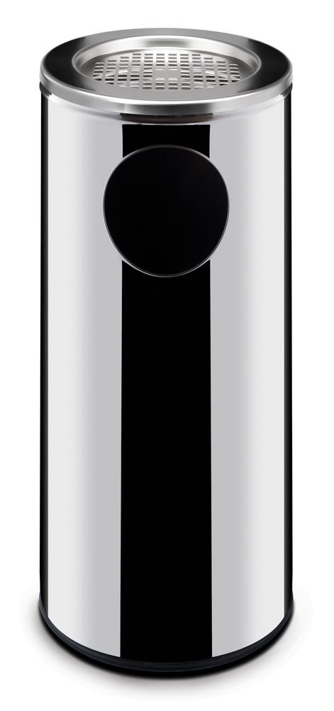 Álló szemetes hamutartóval, HENDI, 33L, ⌀240x(H)660mm