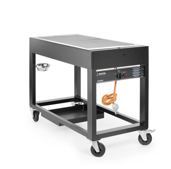 Gázgrill Tampa, HENDI, Fekete, 10kW, 1260x580x(H)900mm